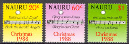 Nauru Sc# 355-357 MH 1988 Christmas - Nauru