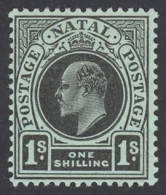 Natal Sc# 111 MH 1908-1909 1sh King Edward VII - Natal (1857-1909)