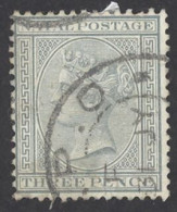 Natal Sc# 69 Used 1889 3p Gray Queen Victoria - Natal (1857-1909)