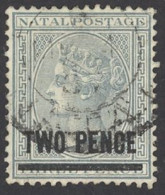 Natal Sc# 73 Used 1886 2p On 3p Queen Victoria - Natal (1857-1909)