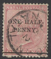 Natal Sc# 72 Used 1885-1886 ½p On 1p Queen Victoria - Natal (1857-1909)