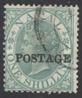 Natal Sc# 50 Used (a) 1875 1sh Overprint Queen Victoria - Natal (1857-1909)