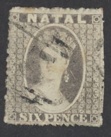 Natal Sc# 13 Used 1862 6p Queen Victoria - Natal (1857-1909)