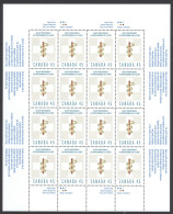 Canada Sc# 1735 MNH Pane/16 1988 45c Aesculapian Staff And Medical Cross - Nuovi