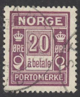 Norway Sc# J9 Used 1922-1923 20o Postage Due - Usati