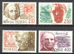 Norway Sc# 896-899 MNH 1986 Famous Men - Unused Stamps