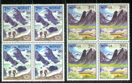 Norway Sc# 819-820 MNH Block/4 1983 Nordic Cooperation - Unused Stamps