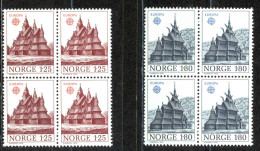 Norway Sc# 727-728 MNH Block/4 1978 Europa - Unused Stamps