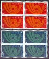 Norway Sc# 604-605 MNH Block/4 1973 Europa - Ungebraucht