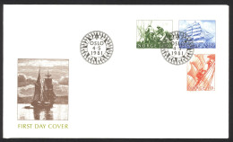 Norway Sc# 783-785 FDC 1981 4.5 Ships - FDC