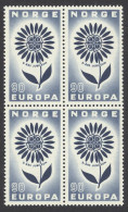 Norway Sc# 458 MNH Block/4 1964 Europa - Nuovi