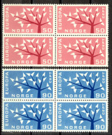 Norway Sc# 414-415 MNH Block/4 1962 Europa - Unused Stamps