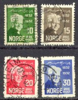 Norway Sc# 154-157 Used (a) 1932 Bjornstjerne Bjornson - Usati