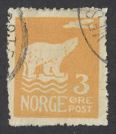 Norway Sc# 105 Used 1925 3o Polar Bear & Airplane - Oblitérés