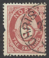 Norway Sc# 18 Used 1872-1875 3s Post Horn & Crown - Used Stamps