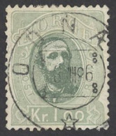 Norway Sc# 32 Used 1878 1k King Oscar II - Oblitérés