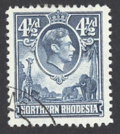 Northern Rhodesia Sc# 37 Used 1952 4½p King George VI - Noord-Rhodesië (...-1963)