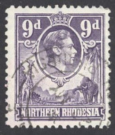 Northern Rhodesia Sc# 39 Used 1952 9p King George VI - Rhodésie Du Nord (...-1963)
