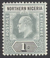 Northern Nigeria Sc# 25a MH 1905 1sh King Edward VII - Nigeria (...-1960)