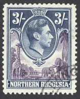 Northern Rhodesia Sc# 42 Used 1938-1952 3sh King George VI - Nordrhodesien (...-1963)