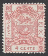 North Borneo Sc# 39 Mint No Gum 1887-1892 4c Coat Of Arms - Nordborneo (...-1963)