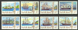 Norfolk Island Sc# 356-363 MH 1985 Whaling Ships - Norfolk Island