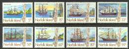 Norfolk Island Sc# 356-363 MH 1985 Whaling Ships - Ile Norfolk