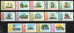 Norfolk Island Sc# 100-113 MH 1967-1968 Ships - Isola Norfolk