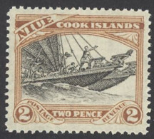 Niue Sc# 55 MH 1932 2p Polynesian Migratory Canoe - Niue