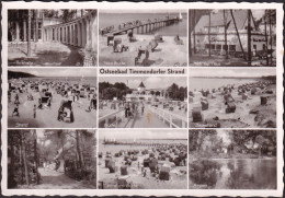 AK Timmendorfer Strand, Trinkhalle, Strand, Milch Kur Haus, Neue Brücke, Gelaufen 1958 - Timmendorfer Strand