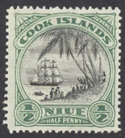 Niue Sc# 53 MH 1932 ½p Landing Of Captain Cook - Niue