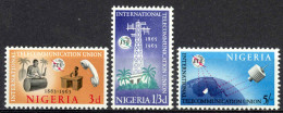 Nigeria Sc# 175-177 MNH 1965 ITU 100th - Nigeria (1961-...)