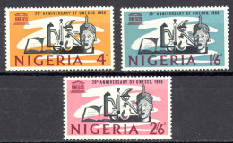 Nigeria Sc# 204-206 MNH 1966 UNESCO 20th - Nigeria (1961-...)