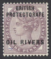 Niger Coast Protectorate Sc# 2 MH 1892 1p Overprints Queen Victoria - Nigeria (...-1960)