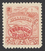 Nicaragua Sc# O89 MH 1896 2p Overprint Officials - Nicaragua