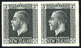 New Zealand MNH Imperf Pair VF Plate PROOF On Gummed Paper 1915 3d KGV - Autres & Non Classés