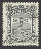New Zealand Sc# OY15 Used 1917 1½p Life Insurance  - Usati
