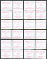 New Zealand MNH Lot/24 1986 1c-24c FRAMA Labels - Automaatzegels [ATM]