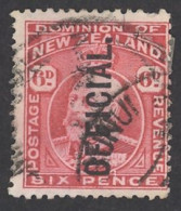 New Zealand Sc# O36 Used 1910 6p Official - Officials