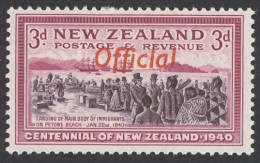 New Zealand Sc# O81 MH (a) 1940 3p Official - Servizio