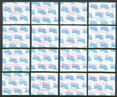 New Zealand MNH Lot/16 1988 1c-$1.00 FRAMA Labels - Timbres De Distributeurs [ATM]