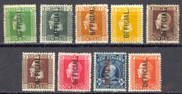 New Zealand Sc# O41-O50 (no O42) MH 1915-1919 Official - Oficiales