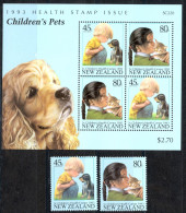New Zealand Sc# B143-B144a MNH 1993 Children With Animals - Ungebraucht