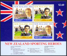 New Zealand Sc# B138a MNH Souvenir Sheet 1990 Athletes - Unused Stamps