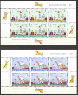 New Zealand Sc# B77a-B78a MNH Miniature Sheets/6 1969 Boys Playing Cricket - Gebruikt