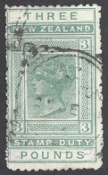 New Zealand Sc# AR21 Used 1882-1890 £3 Queen Victoria  - Steuermarken/Dienstmarken