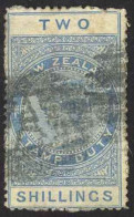 New Zealand Sc# AR1 Used 1882 2sh Blue Queen Victoria  - Usati