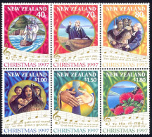 New Zealand Sc# 1457a MNH Booklet Pane 1997 Christmas - Neufs