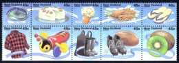 New Zealand Sc# 1218a MNH Booklet Pane/10 1994  45c Kiwiana - Unused Stamps