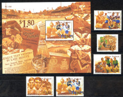 New Zealand Sc# 1278-1282 Incl 1281a MNH 1995 Rugby League 100th - Nuevos